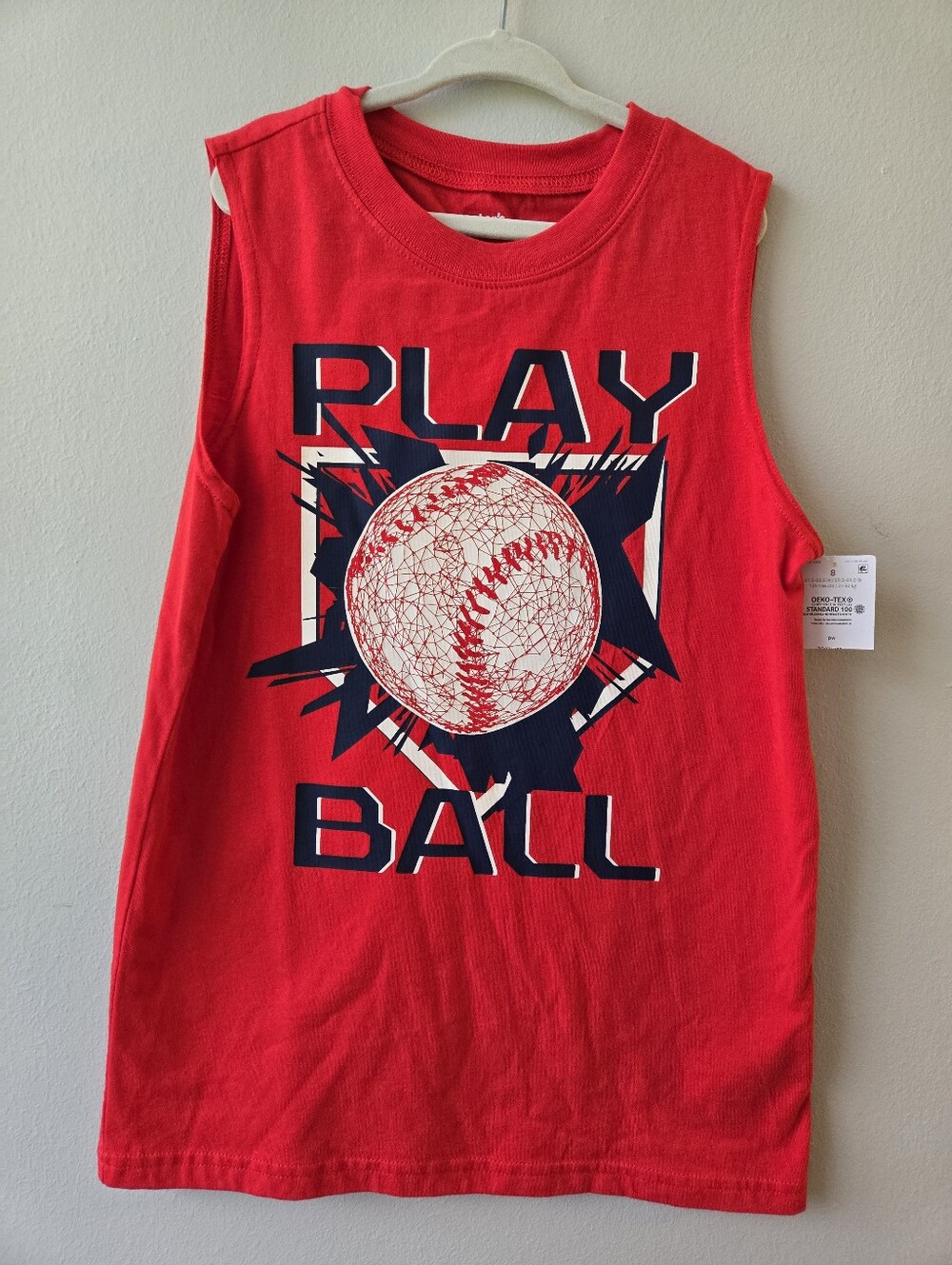 Carter's Red 'Play Ball' Sleeveless Kids Top